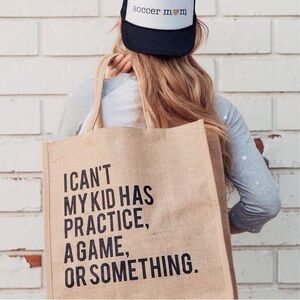 Mother Trucker Baseball‎  Jute sports Tote Bag